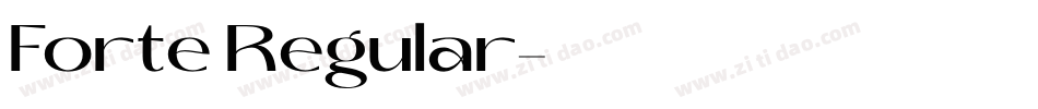 Forte Regular字体转换